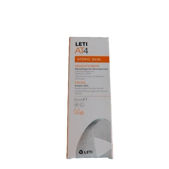 Leti AT4 Atopic Skin 50ml Dry Sensitive Skin Cream NEW Dermatitis - Picture 1 of 1